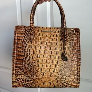 Brahmin Caroline Satchel Toasted Melbourne Leather